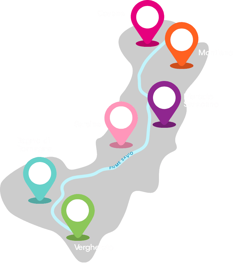 Mappa della Valle Savio